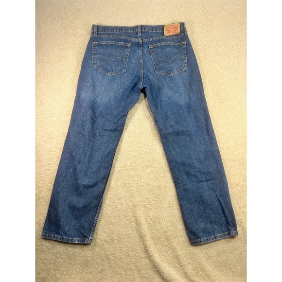 Levi's 559 Mens Jeans Blue Regular Fit Straight Leg Denim Size 34x30 - Picture 8 of 10